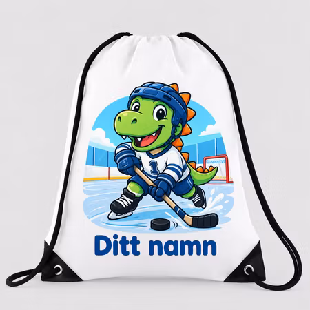 Gympapåse med ishockeyspelande Dino