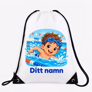 Gympapåse med simmande pojke