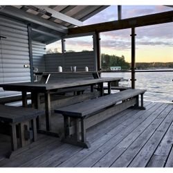 Midsommarbordet M17, stort utebord ink 2st bänkar