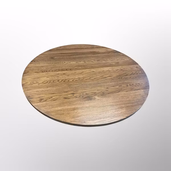 Ek ”dark oak” Runt bord 100-160 med iläggsskivor