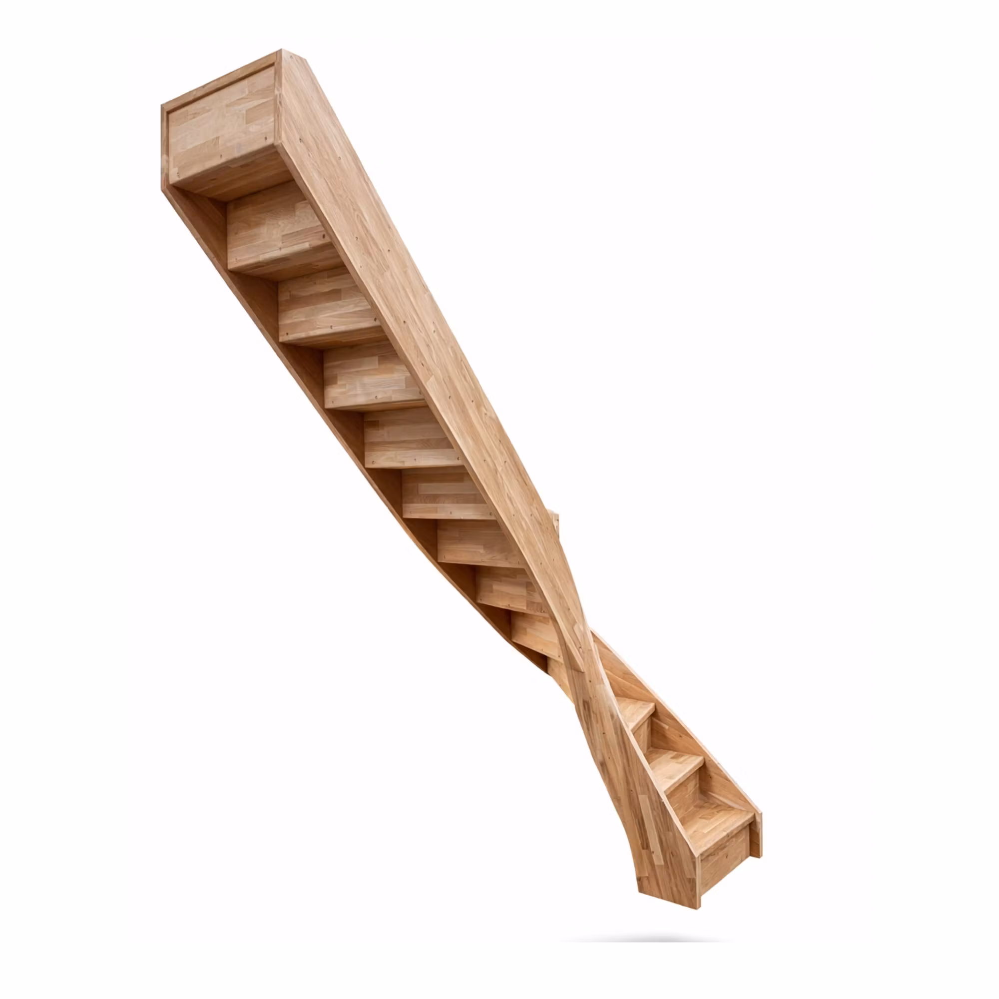 Trappor till loft (fingerskaravd ek)