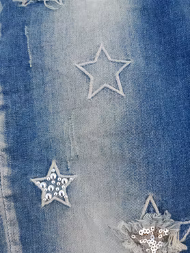 Glamorøs jeans fra Place du Jour - med broderte stjerner