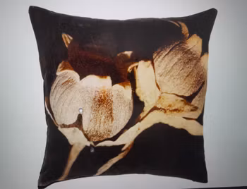 Sort velour putetrekk 45x45