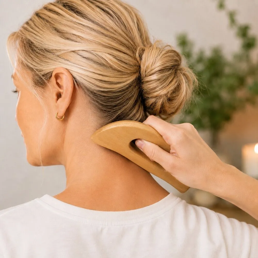 Gua Sha-skrapa i trä
