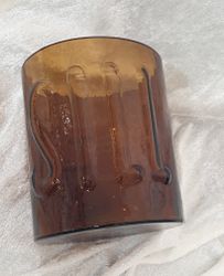 Bengt Edenfalk brun glasburk med text sill