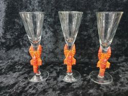 Snapsglas med kräftor 3 st
