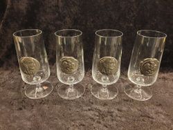 Ölglas Rastal  med tennmynt 4 st