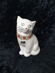 Guldkroken Katt med rosa blommor 17 cm
