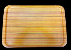 Orange randig bricka retro 45x30
