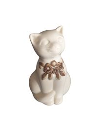 Rosa Ljung katt med bruna blommor  15 cm