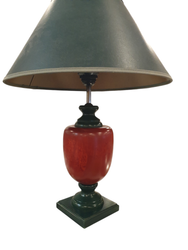 Mark Slöjd Stora lampa i trä med original skärm