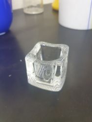 Liten glas askkopp från 70-talet