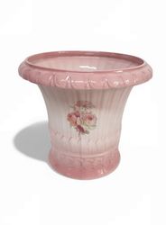 Rosa kruka med söta blommor Retro