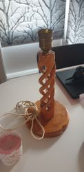 Bordslampa med spiralformad fot äldre