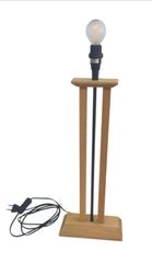 LampGustaf Design i trä och svart metall 53 cm hög 2 st