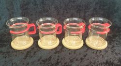 Bodum Danmark Retro kaffe/glögg muggar röda 4 st