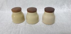 V & S Dahlin kryddburkar 3 st * glaserade beige