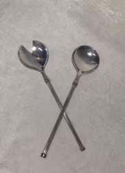 Salladsbestick i nysilver retro
