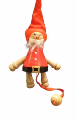 Sprattelgubbe tomte i trå retro