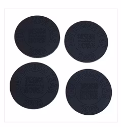 Coster 4 st svarta med texten Design House Stockholm