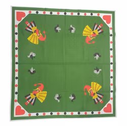 Julduk Jerry Roupe "Kärvigt sa Jerry" en grön duk med tryck ta tomte flickor med kärvar