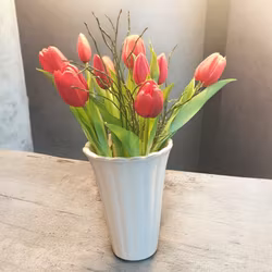 Hög kruka/vas med vågad kant