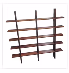 Pryl hylla i mörkare teak  50-tal