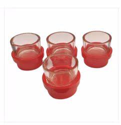 VISKA SINNLIG IKEA 4 ST ljuskoppar Vintage röda/klartglas