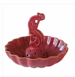 Blomsteruppsats "Röd Rubin" Gefle kvinna med skål