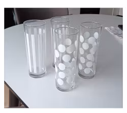 Höga drinkglas 4 st retro