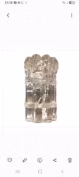 Glas ljusstake med sparris retro