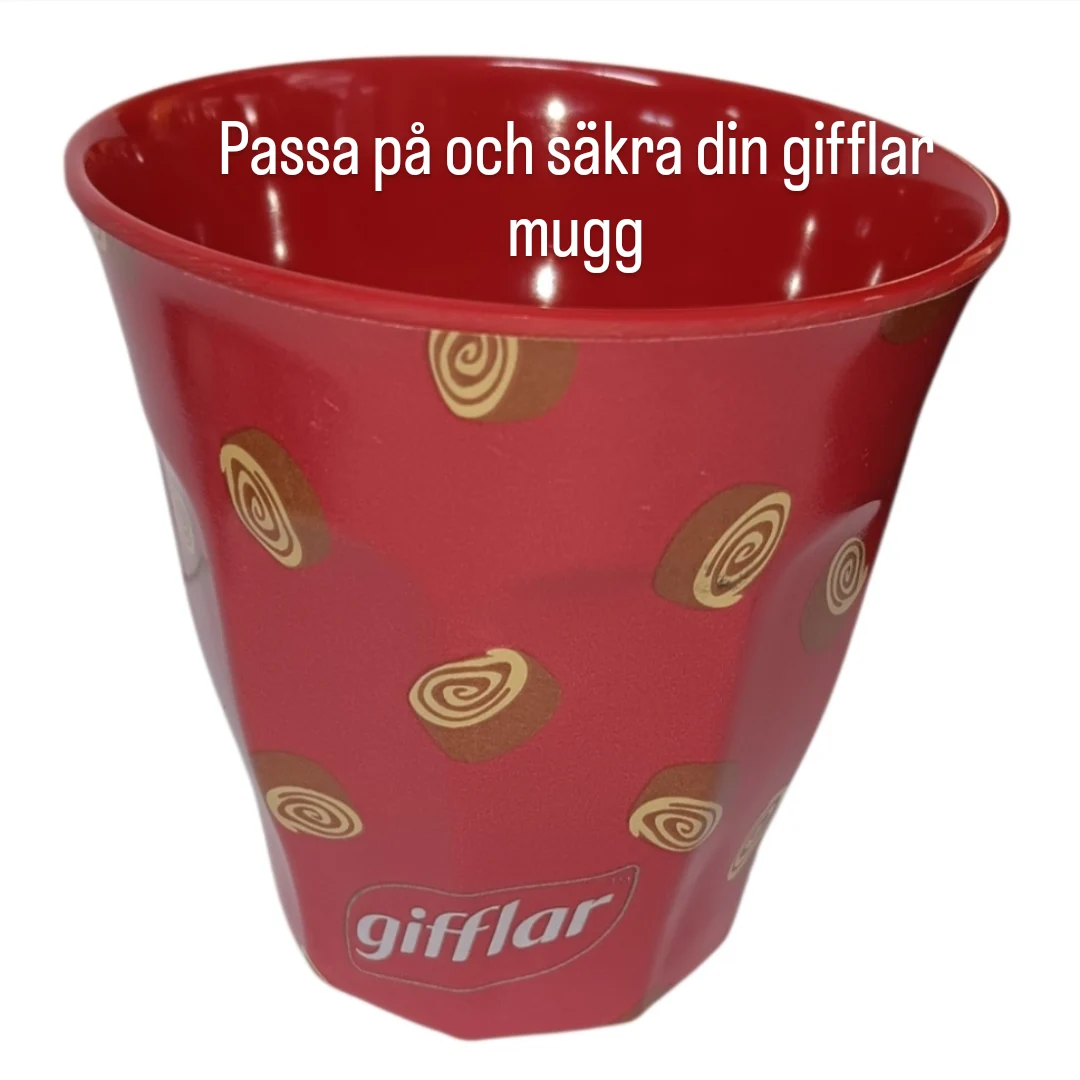 Reklam mugg  i melanin GIFFLAR