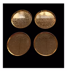 Scandia Present brickunderlägg/coster 4 st i guld i originallåda