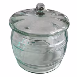 Grön glasburk med lock