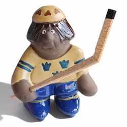 Ishockeyspelare i keramik Kurt Nilsson DECO Helsingborg **