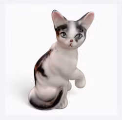 Prydnas katt i porslin Vintage