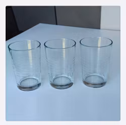 IKEA glas retro 3 st 10 cm höga 6,5 cm i dia