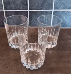 3 st tumbler vattenglas i klart glas