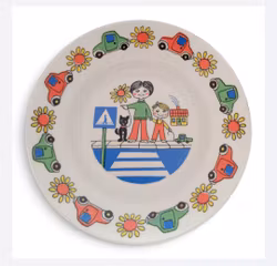 Vintage barntalrik djup design Inger Waage 60-70 tal