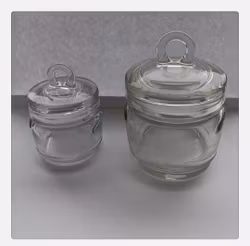 Äldre burkar i glas 2 st Vintag