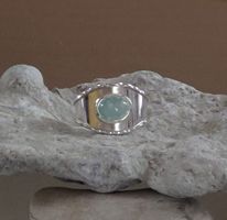 Silver ring med Aquamarin