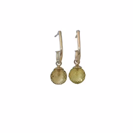 Silverörhängen med citronkvarts