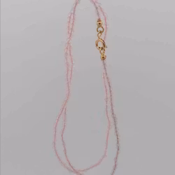Halsband med rosenkvarts