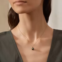 Guldhänge med droppformad Tahiti pärla