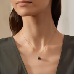 Guldhänge med droppformad Tahiti pärla