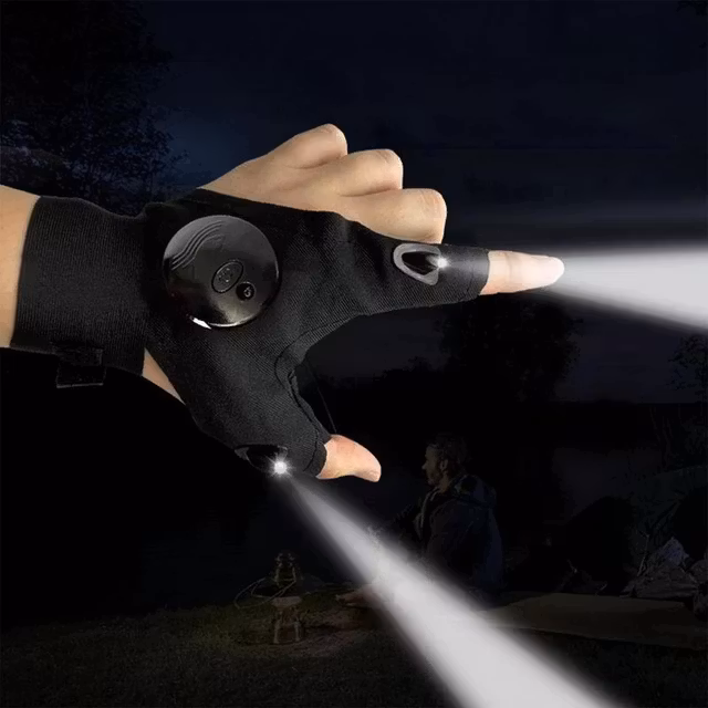 Handskar med ficklampa