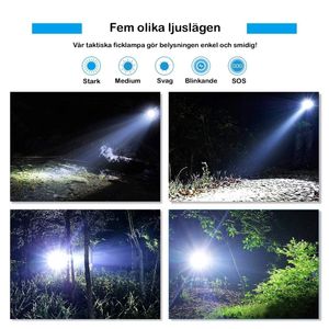 LED-ficklampa med zoom