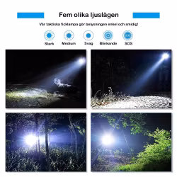 LED-ficklampa med zoom