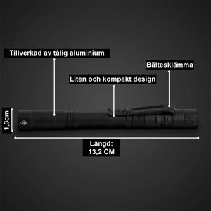 Taktisk ficklampa med LED