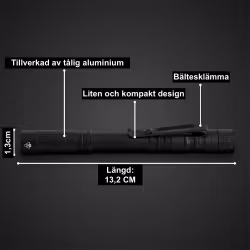 Taktisk ficklampa med LED